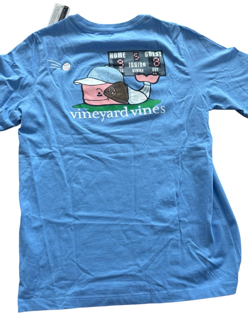 Vineyard Vines Light Blue Kids Baseball Graphic Tee
